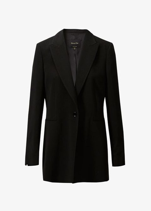 Blazer crepe slim nero (Massimo Dutti)