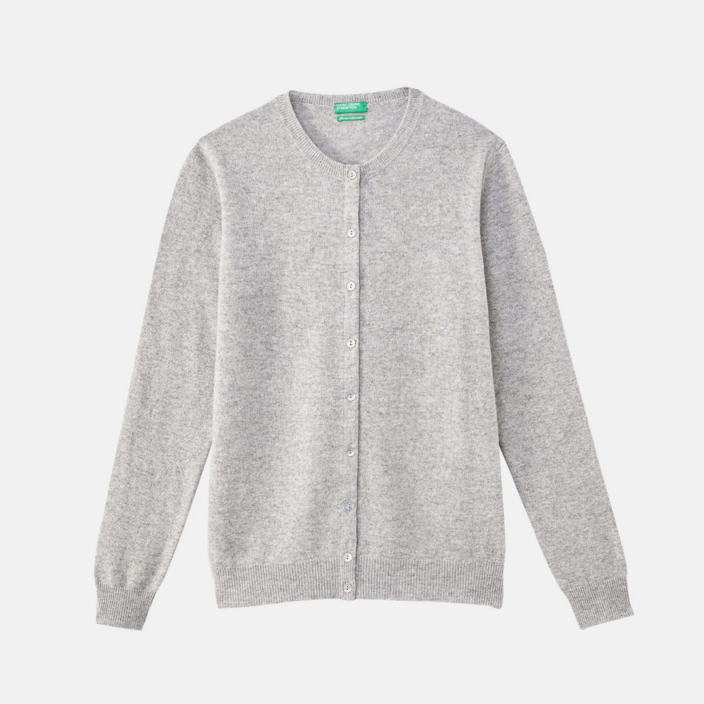 Cardigan lana grigio - Benetton