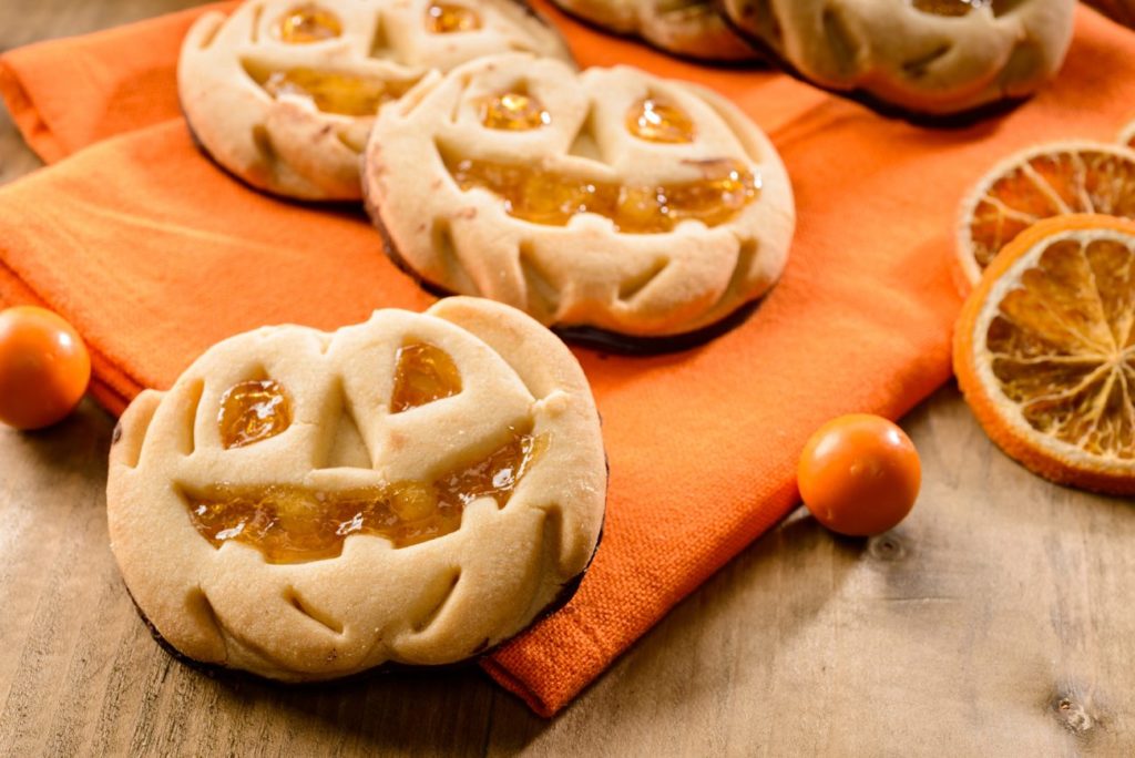 Biscotti di Halloween a forma di zucca